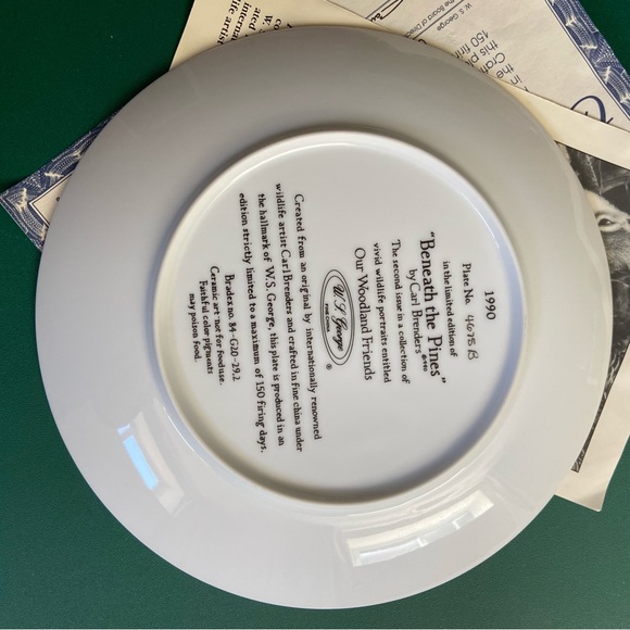 Chipmunks Beneath The Pines Plate Carl Brenders Cabin Lodge decor Wildlife Portr - Picture 3 of 3